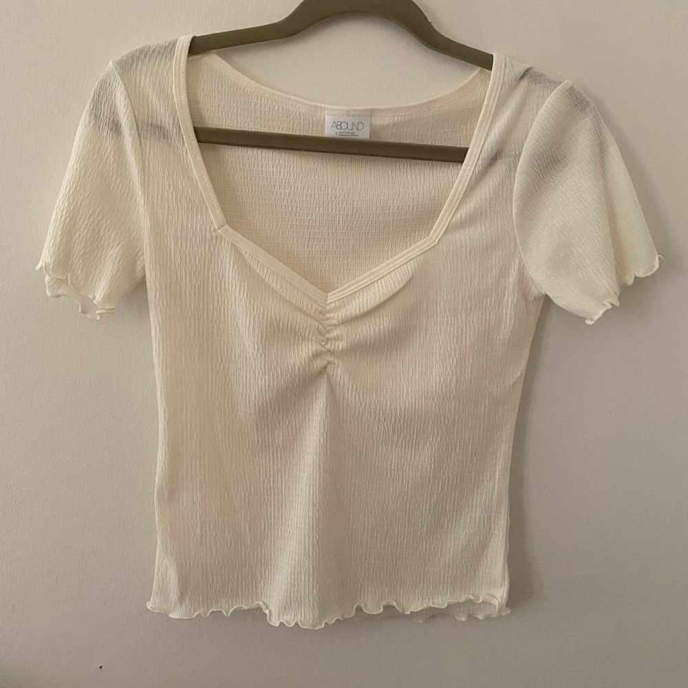 Off White Quarter Sleeve T Shirt